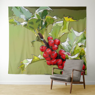 Tenture Holly Berries 005