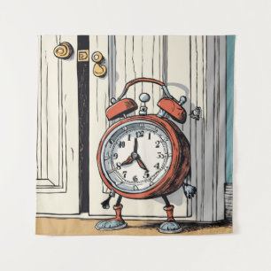 Tenture Horloge d'alarme pivotante - Porte Whimsical