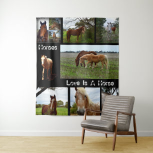 Tenture Huit Chevaux - Collarge De Photos,