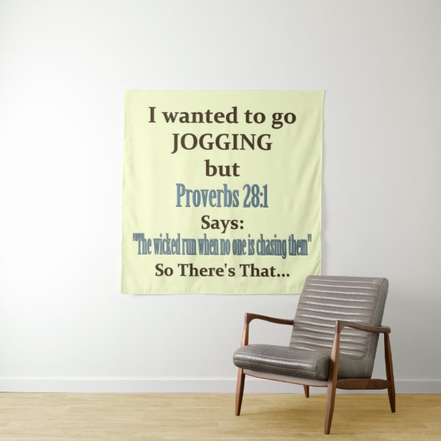 Tenture Humour Jogging (En situation)