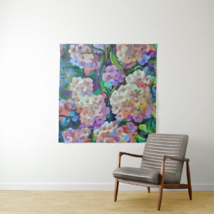 Tenture Hydrangée artistique Hortensia Art Abstrait floral