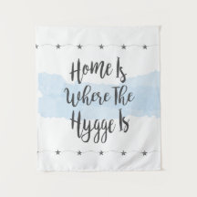 Hygate Aquarelle Cosy Accueil Pastel Bleu Blanc