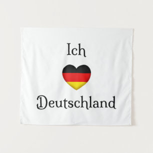 Tenture "I Heart Germany" Allemand Pride World Traveller