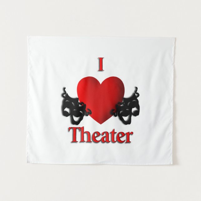 Tenture I Heart Theatre (Devant (Horizontal))