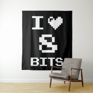 Tenture I Love 8 Bits, gamer design geek