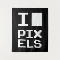 I Love Pixels, design geek, art des pixels