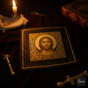 Tenture Icône byzantine du Christ - Jésus