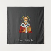 icône orthodoxe serbe de lettre de saint Nicolas 