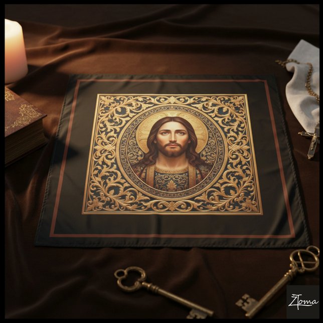 Tenture Icône sacrée dorée - Jésus (Créateur téléchargé)