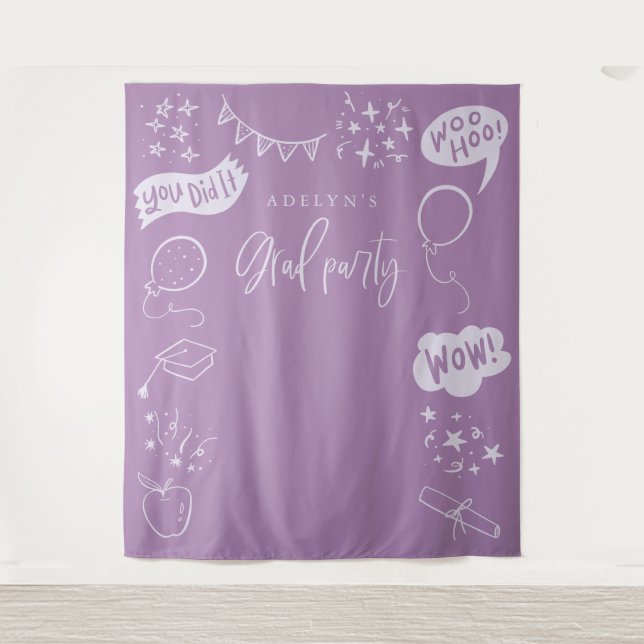 Tenture Icônes Grad Quirky Dessous À La Main Dessous Viole (Devant)