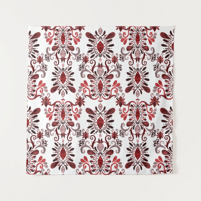 Tenture Ikat Aquarelle : Tribal Ethnic Seamless. (Devant)