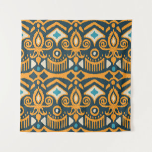Tenture Ikat artisanal : tissu ethnique motif
