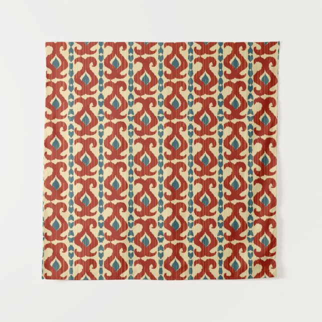 Tenture Ikat Elegance : Conception Motif transparente. (Devant)
