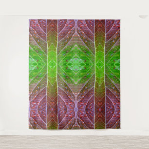 Tenture Ikat rouge et vert
