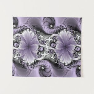 Tenture Illusion de lilas Art floral abstrait fractal Fant