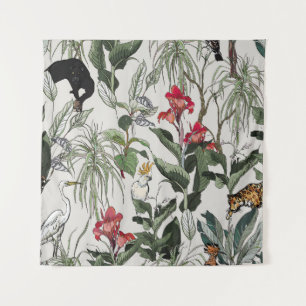 Tenture Illustration botanique tirée à la main par un Moti