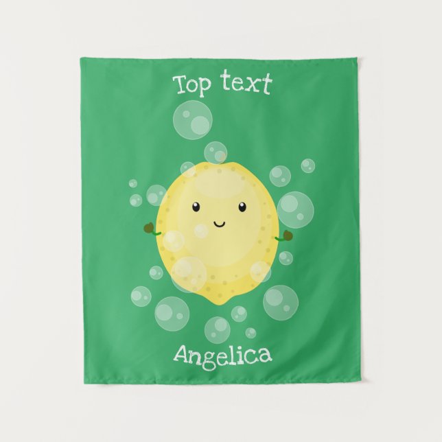 Tenture Illustration de bulles de dessin animé de fruit de (Devant)