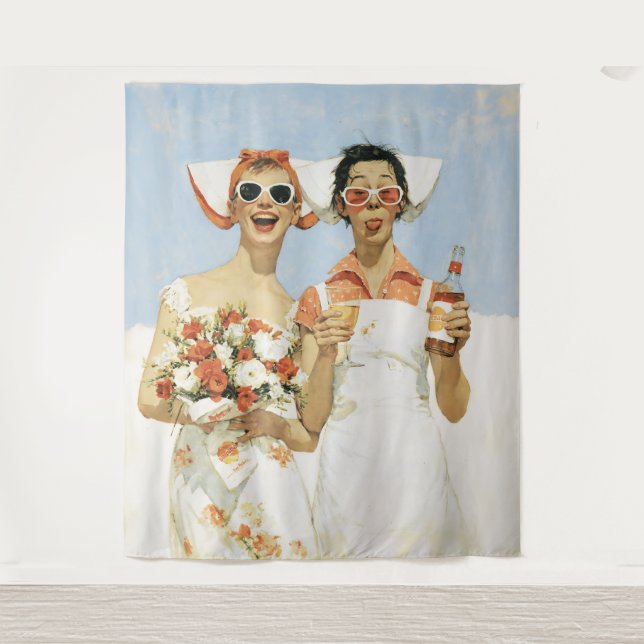 Tenture Illustration de célébration de demoiselles d'honne (Devant)
