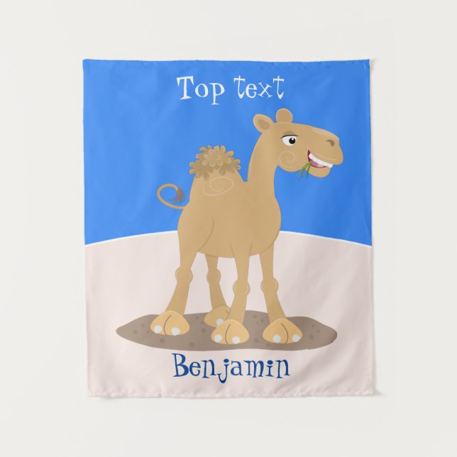 Tenture Illustration de chameau de dessin animé mignon sou (Devant)