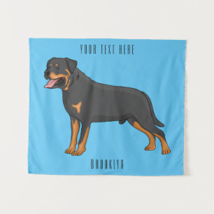 Tenture Illustration de chien Rottweiler