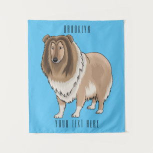 Tenture Illustration de chien Rough collie