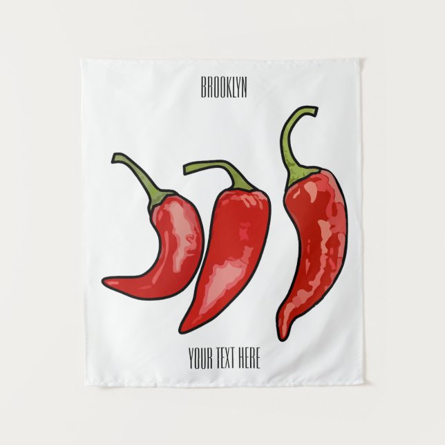 Tenture Illustration de chili (Devant)