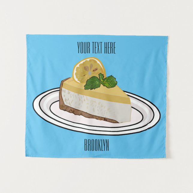 Tenture Illustration de citron cheesecake (Devant (Horizontal))