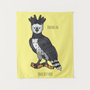 Tenture Illustration de dessin animé d'aigle harpie