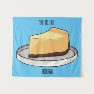 Tenture Illustration de dessin animé de cheesecake
