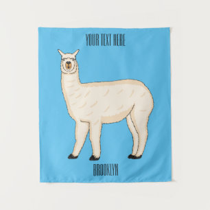 Tenture Illustration de dessin animé de lama