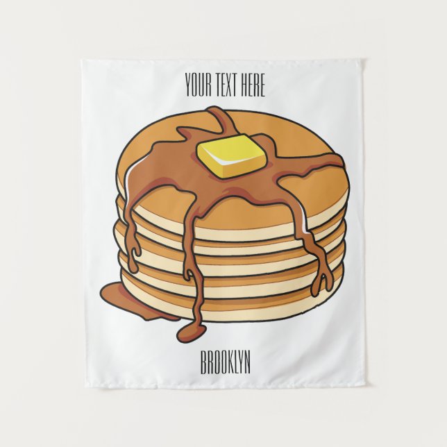 Tenture Illustration de dessin animé de Pancake (Devant)
