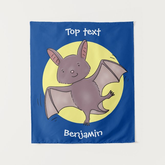 Tenture Illustration de dessin animé d'une chauve-souris b (Devant)