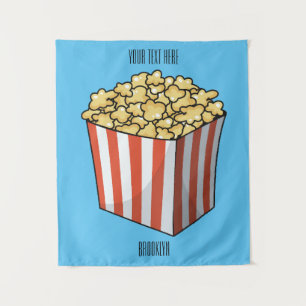 Tenture Illustration de dessin animé Popcorn
