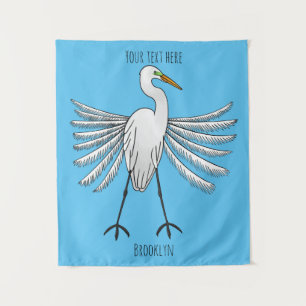 Tenture Illustration de dessin d'oiseau de grand feu