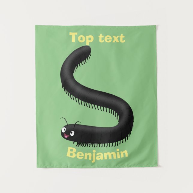 Tenture Illustration de dessin mignon millipede (Devant)