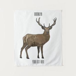Tenture Illustration de dessin sur le cerf