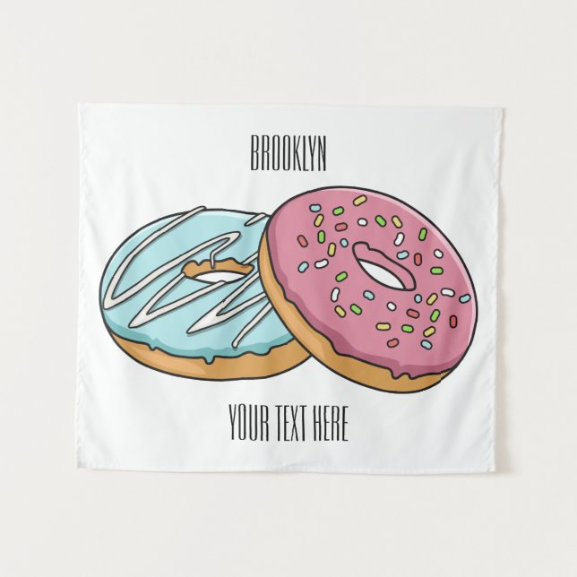 Tenture Illustration de Donut (Devant (Horizontal))