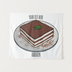 Tenture Illustration de gâteau de Tiramisu
