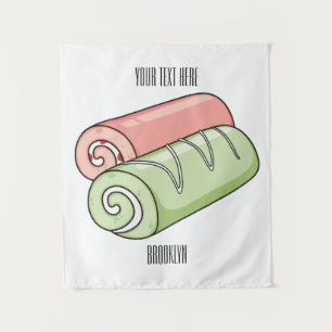 Tenture Illustration de gâteau suisse roll / roll