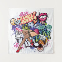 Illustration de graffiti avec lettres de graffitis