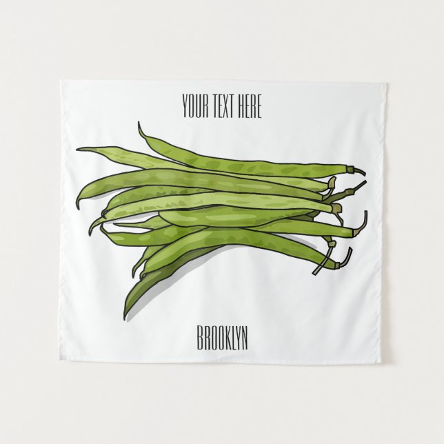 Tenture Illustration de haricots verts (Devant (Horizontal))