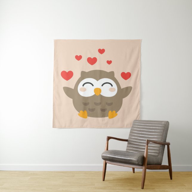 Tenture Illustration de I Owl You (En situation)