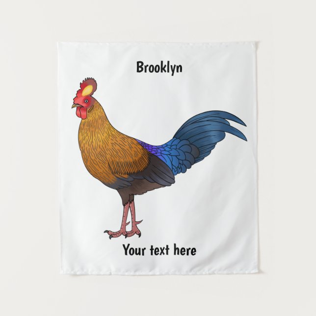 Tenture Illustration de la caricature d'oiseaux de jungle  (Devant)