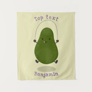 Tenture Illustration de la corde à sauter à l'avocat migno