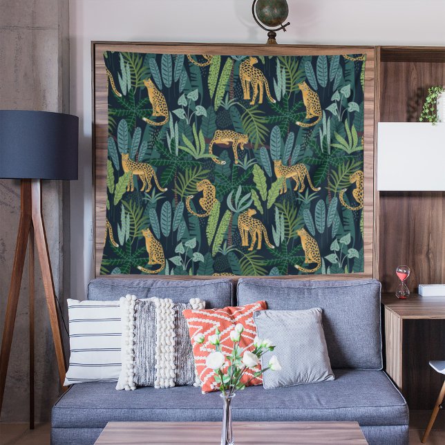 Tenture Illustration de la forêt de Leopard Jungle sans vo (Créateur téléchargé)
