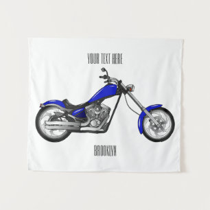 Tenture Illustration de la moto à hélico