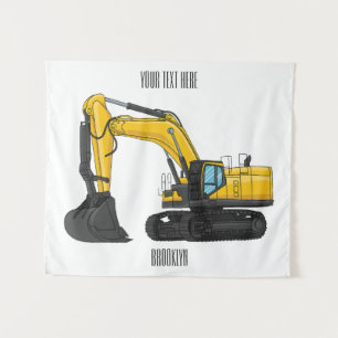 Tenture Illustration de la pelle Crawler