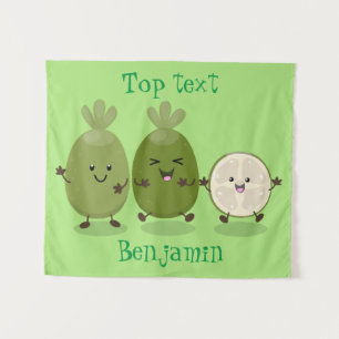 Tenture Illustration de mignonne guava feijoa