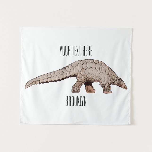 Tenture Illustration de Pangolin (Devant (Horizontal))