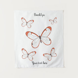 Tenture Illustration de papillon en verre
